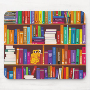 Book pattern mouse pad