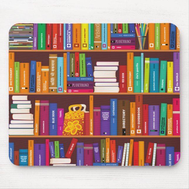 Book pattern mouse pad (Front)