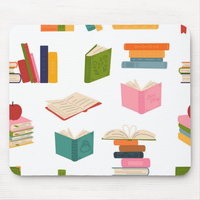 Book pattern mouse pad (Front)