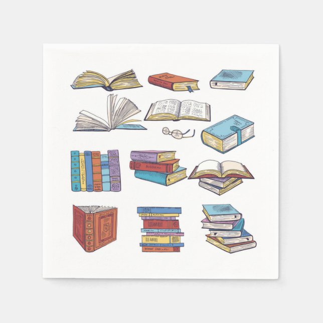 Book pattern napkin (Front)