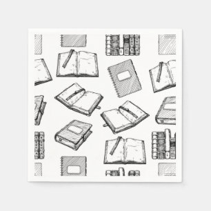 Book pattern napkin