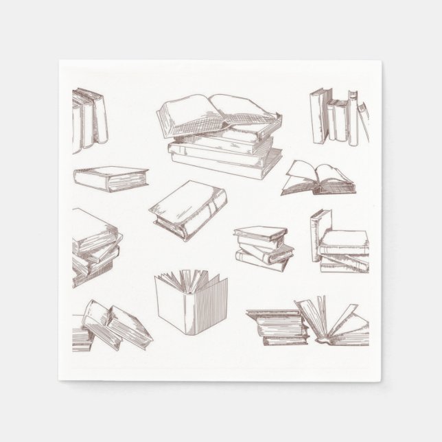 Book pattern napkin (Front)