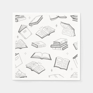 Book pattern napkin