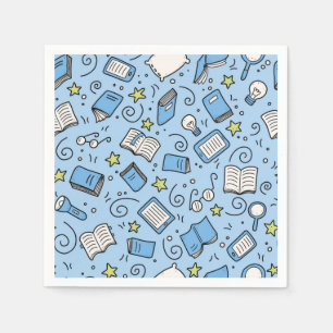 Book pattern napkin