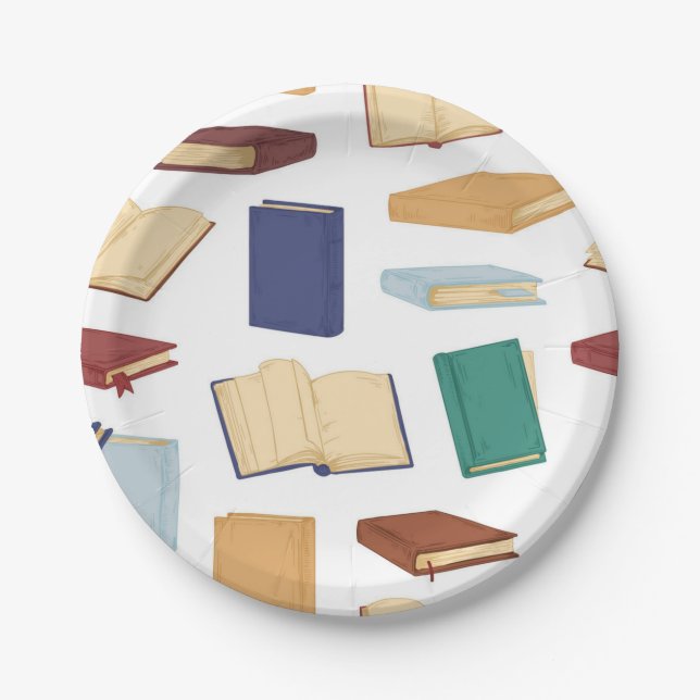 Book pattern paper plate (Front)