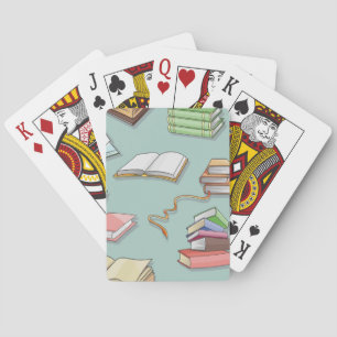 Book pattern playing cards