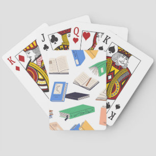 Book pattern playing cards