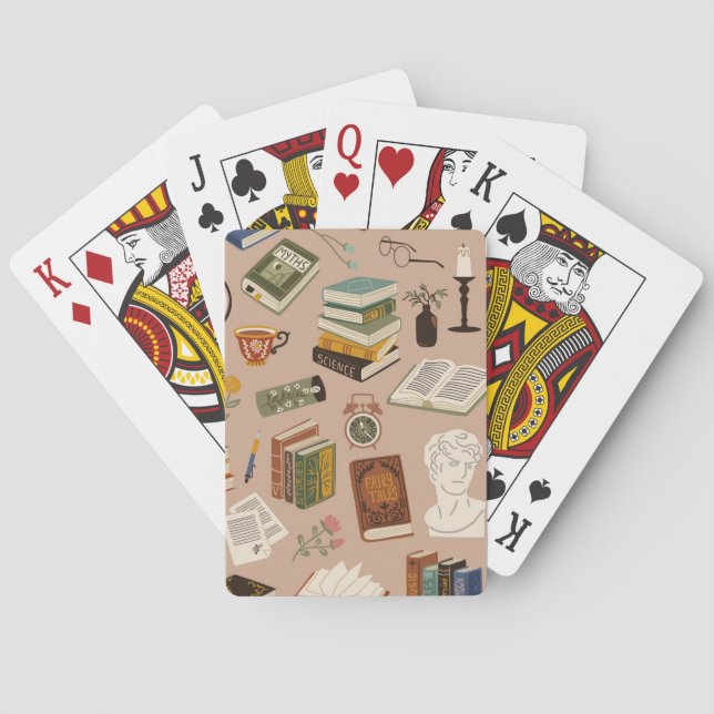 Book pattern playing cards (Back)