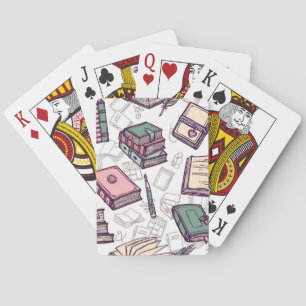 Book pattern playing cards