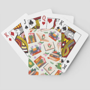 Book pattern playing cards