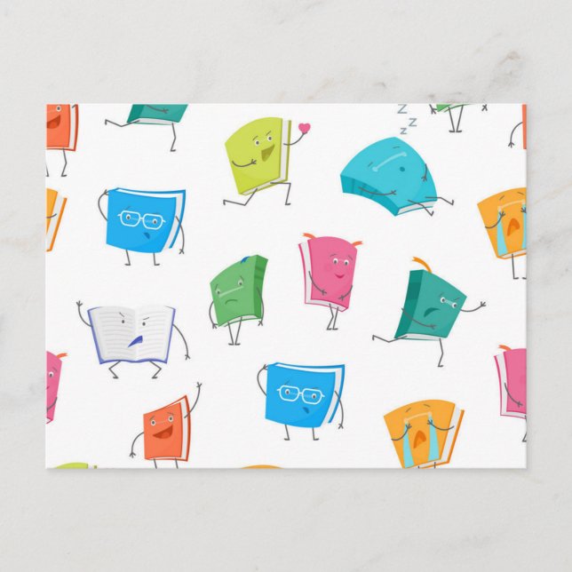 Book pattern postcard (Front)