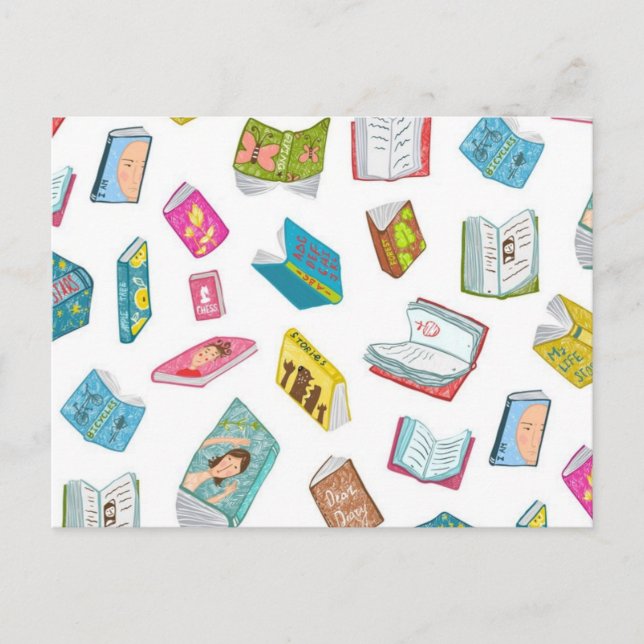 Book pattern postcard (Front)