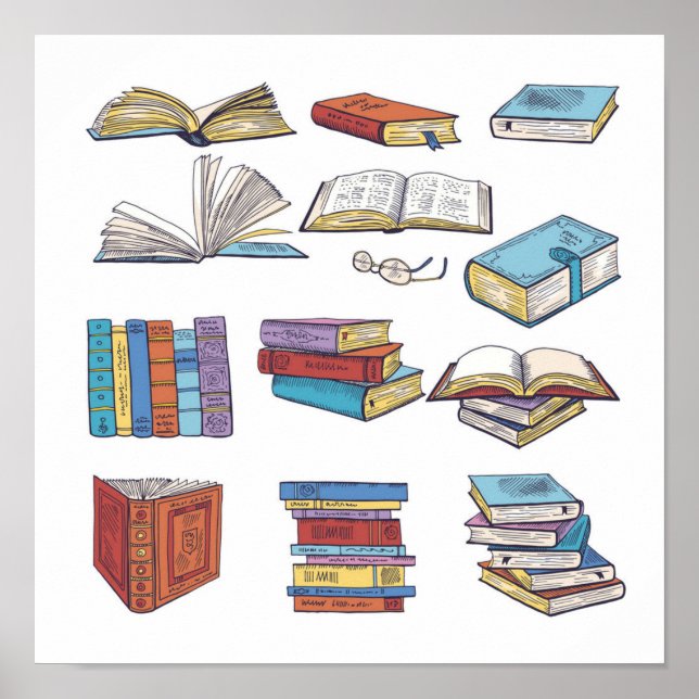 Book pattern poster (Front)