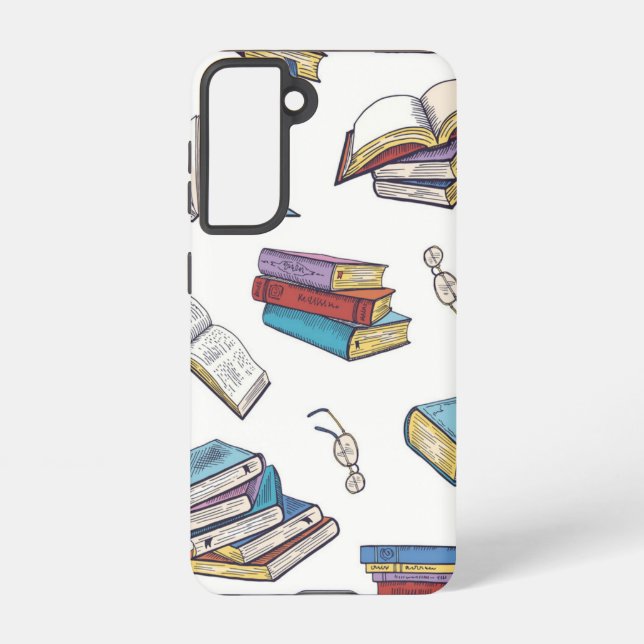 Book pattern samsung galaxy s21 case (Back)