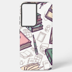 Book pattern samsung galaxy case