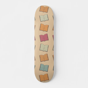 Book pattern skateboard
