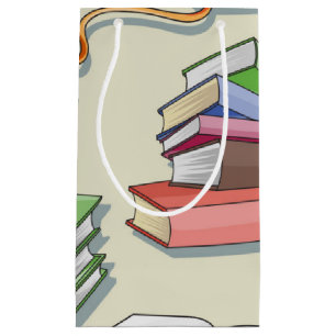 Book pattern small gift bag