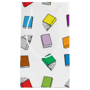 Book pattern small gift bag