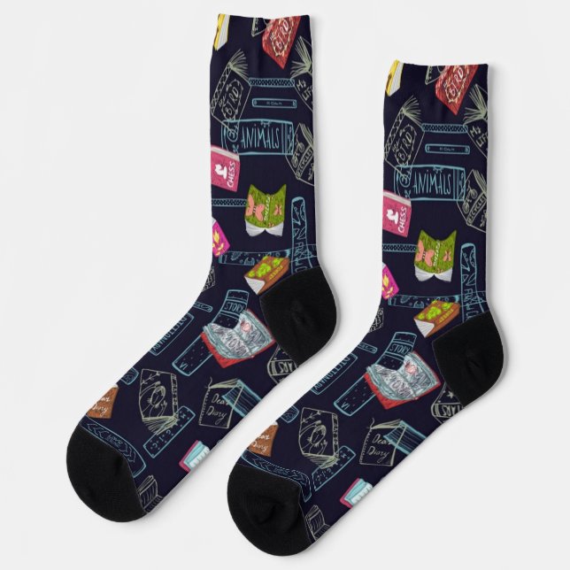 Book pattern socks (Left)