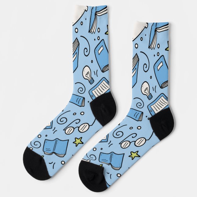 Book pattern socks (Left)