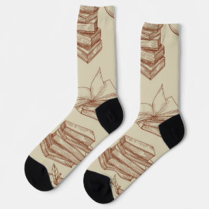 Book pattern socks