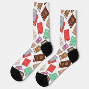 Book pattern socks