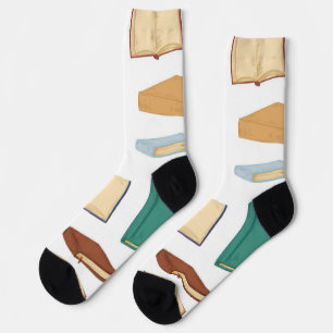 Book pattern socks