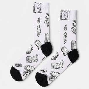 Book pattern socks