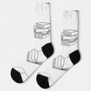 Book pattern socks