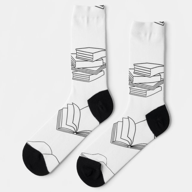 Book pattern socks (Left)