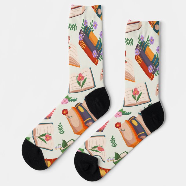 Book pattern socks (Left)