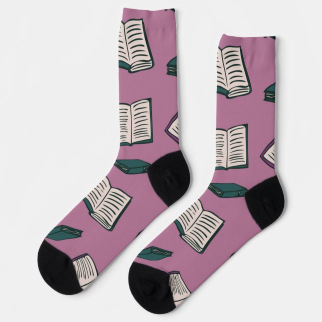 Book pattern socks (Left)
