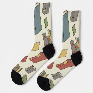 Book pattern socks