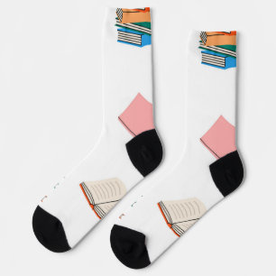 Book pattern socks