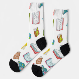 Book pattern socks