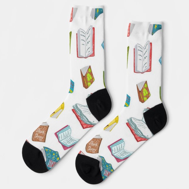 Book pattern socks (Left)