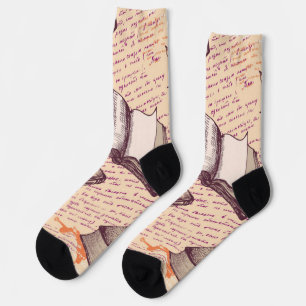 Book pattern socks