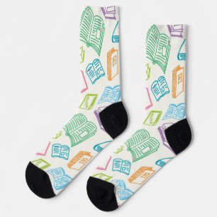 Book pattern socks