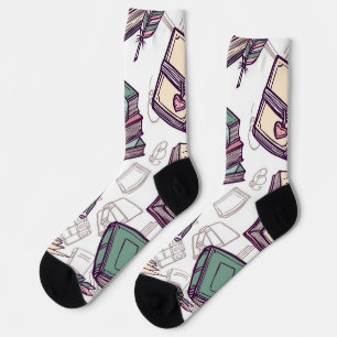 Book pattern socks