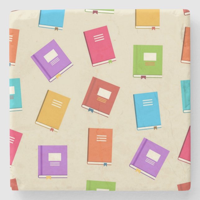 Book pattern stone coaster (Front)
