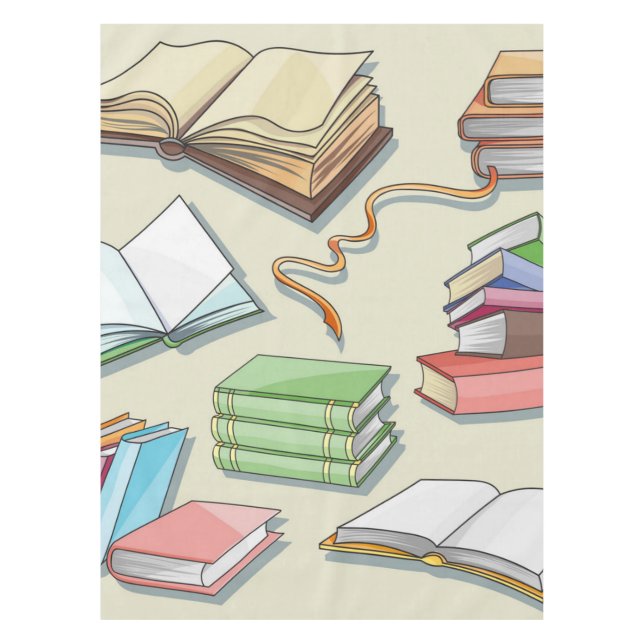 Book pattern tablecloth (Front)