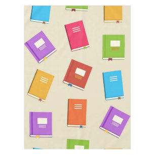 Book pattern tablecloth