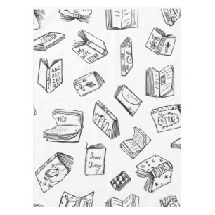 Book pattern tablecloth