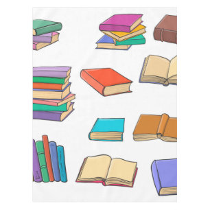 Book pattern tablecloth