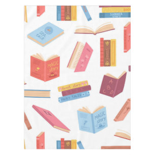 Book pattern tablecloth