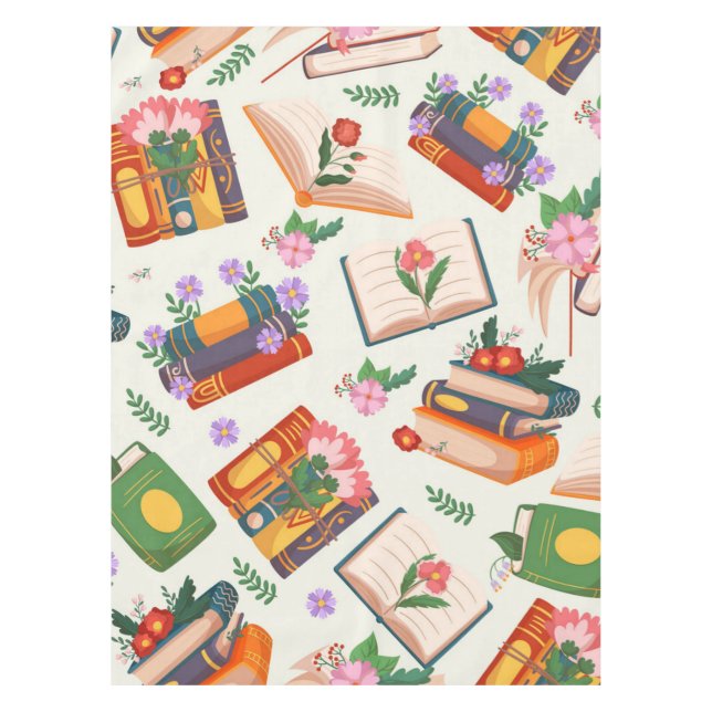 Book pattern tablecloth (Front)