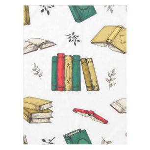 Book pattern tablecloth