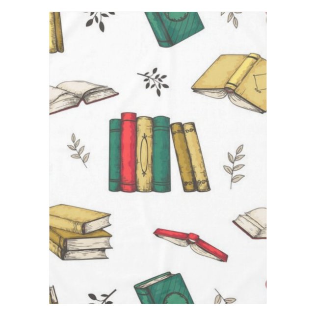 Book pattern tablecloth (Front)
