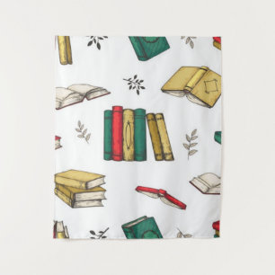Book pattern tapestry