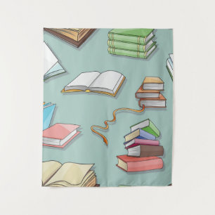 Book pattern tapestry